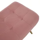 Fotel lábtartóval, rózsaszín Velvet szövet/tölgy, HABEN