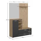 Előszobai készlet, artisan tölgy/grafit, VETLANDA