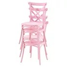 Rakásolható szék, rózsaszín, SAVITA