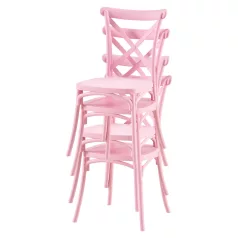 Rakásolható szék, rózsaszín, SAVITA