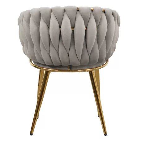 Étkezőszék, szürkésbarna Taupe Velvet szövet/gold króm arany, DEILA