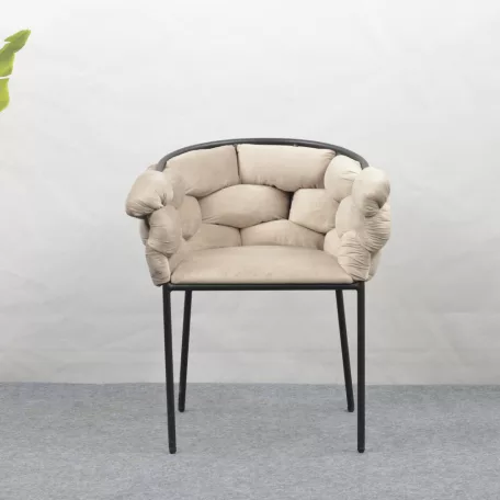 Étkezőszék, szürkésbarna Taupe Velvet szövet/fekete, DOROTA