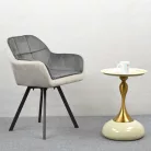 Forgó étkezőszék, szürke Velvet szövet, FLER