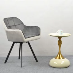 Forgó étkezőszék, szürke Velvet szövet, FLER