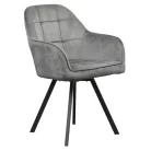 Forgó étkezőszék, sötétszürke Velvet szövet, SAMANTA