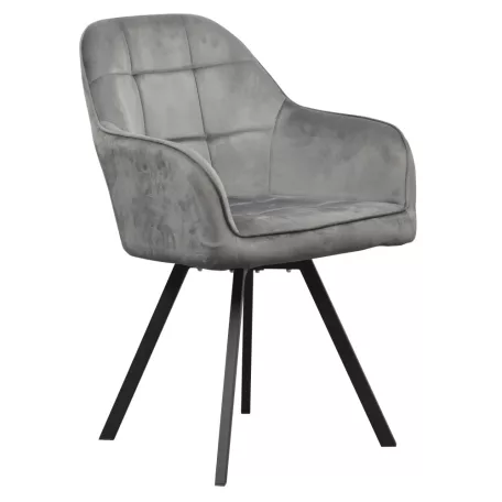 Forgó étkezőszék, sötétszürke Velvet szövet, SAMANTA