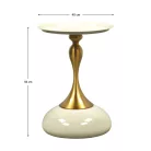 Kisasztal, fehér Ivory/arany, FEJ