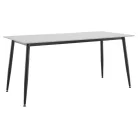 Étkezőasztal, fehér márvány/fekete, 160x80 cm, FLORENC TYP 2