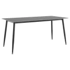 Étkezőasztal, szürke márvány/fekete, 160x80 cm, FLORENC TYP 2