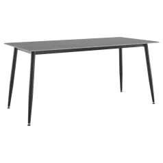   Étkezőasztal, szürke márvány/fekete, 160x80 cm, FLORENC TYP 2