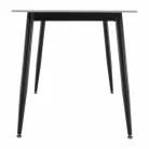 Étkezőasztal, szürke márvány/fekete, 160x80 cm, FLORENC TYP 2