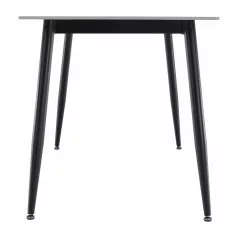   Étkezőasztal, szürke márvány/fekete, 160x80 cm, FLORENC TYP 2