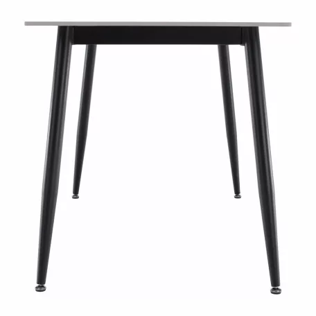 Étkezőasztal, szürke márvány/fekete, 160x80 cm, FLORENC TYP 2