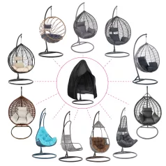 Védőhuzat függő fotelhez, fekete, KRYTO TYP 1