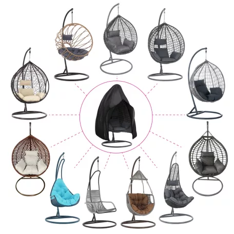 Védőhuzat függő fotelhez, fekete, KRYTO TYP 1