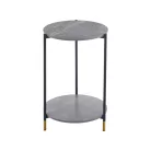 Dohányzóasztal, szürke márvány/fekete, GAJAR