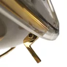 Függő fotel állvánnyal, átlátszó/arany/szürke, BUBBLE NEW TYP 2