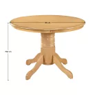 Étkezőasztal, kerek, világos tölgy, átmérő 106 cm, TABLOS