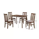 Étkezőgarnitúra 1+4, dió/bézs, ROIS SET