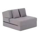 Összecsukható matrac/fotel, 2v1, világosszürke, PELOS