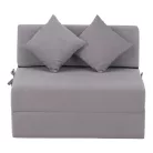 Összecsukható matrac/fotel, 2v1, világosszürke, PELOS