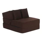 Összecsukható matrac/fotel, 2v1, barna, PELOS