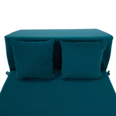 Összecsukható matrac/fotel, 2v1, petróleumzöld, PELOS