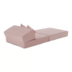 Összecsukható matrac/fotel, 2v1, rózsaszín, PELOS