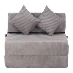 Összecsukható matrac/fotel, 2v1, szürke, PELOS