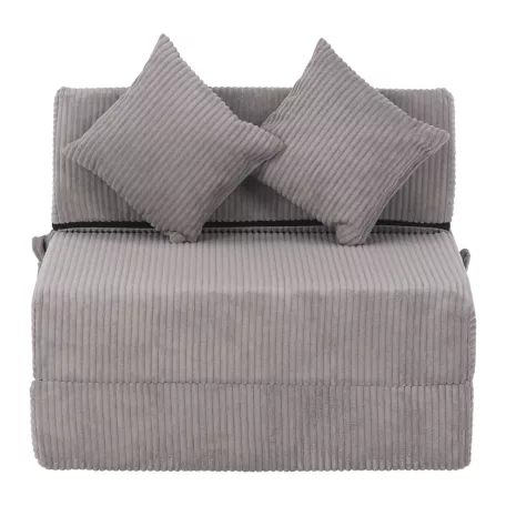 Összecsukható matrac/fotel, 2v1, szürke, PELOS