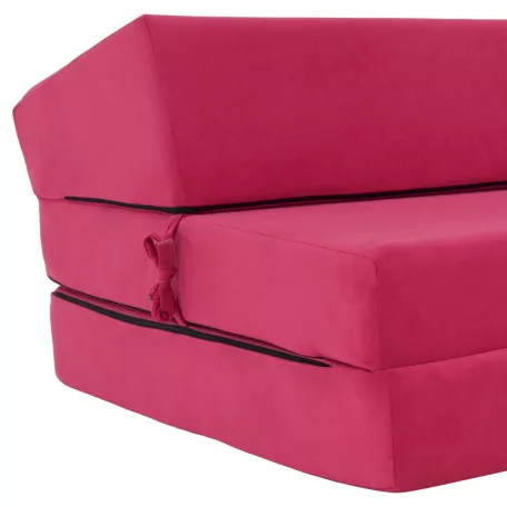 Összecsukható matrac/fotel, 2v1, rózsaszín magenta, VEDIS