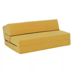 Összecsukható matrac/fotel, 2v1, sárga, VEDIS
