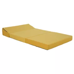 Összecsukható matrac/fotel, 2v1, sárga, VEDIS