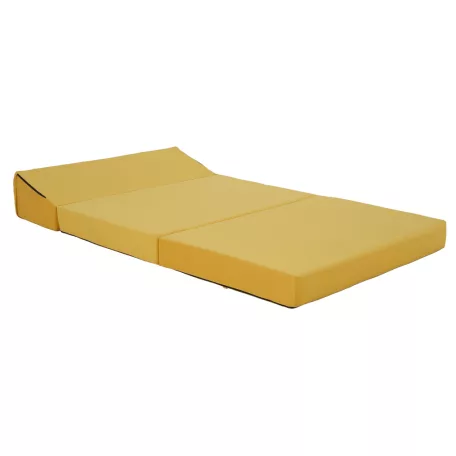 Összecsukható matrac/fotel, 2v1, sárga, VEDIS
