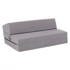 Összecsukható matrac/fotel, 2v1, világosszürke, VEDIS