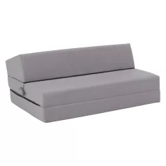 Összecsukható matrac/fotel, 2v1, világosszürke, VEDIS