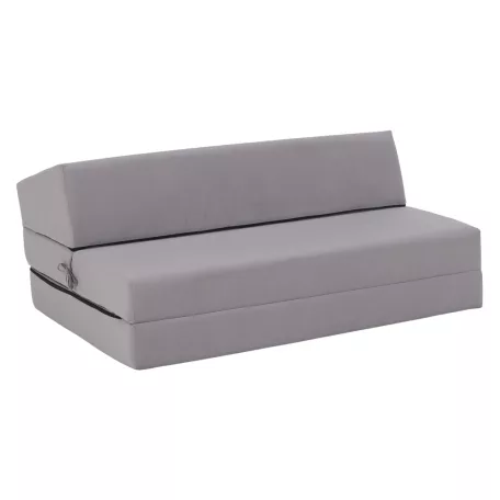 Összecsukható matrac/fotel, 2v1, világosszürke, VEDIS