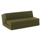 Összecsukható matrac/fotel, 2v1, olivazöld, VEDIS