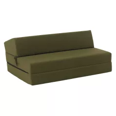 Összecsukható matrac/fotel, 2v1, olivazöld, VEDIS