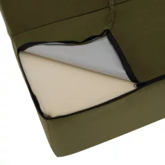 Összecsukható matrac/fotel, 2v1, olivazöld, VEDIS