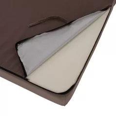 Összecsukható matrac/fotel, 2v1, barna Taupe, VEDIS