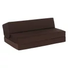 Összecsukható matrac/fotel, 2v1, barna, VEDIS