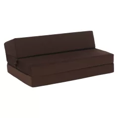 Összecsukható matrac/fotel, 2v1, barna, VEDIS