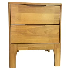 Éjjeliszekrény, masszív fa, természetes, FERB