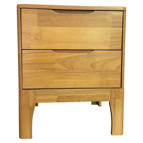 Éjjeliszekrény, masszív fa, természetes, FERB