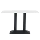 Bisztró asztal, fehér/fekete, 120x60 cm, RINALDO TYP 2