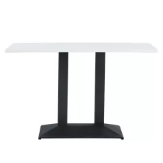 Bisztró asztal, fehér/fekete, 120x60 cm, RINALDO TYP 2
