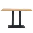 Bisztró asztal, tölgy/fekete, 120x60 cm, RINALDO TYP 2