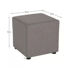 Zsámoly, Twist szövet, szürkésbézs Taupe, REGOR