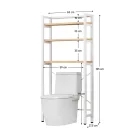 Polcállvány WC fölé, tölgy natural/fehér, BALRAM